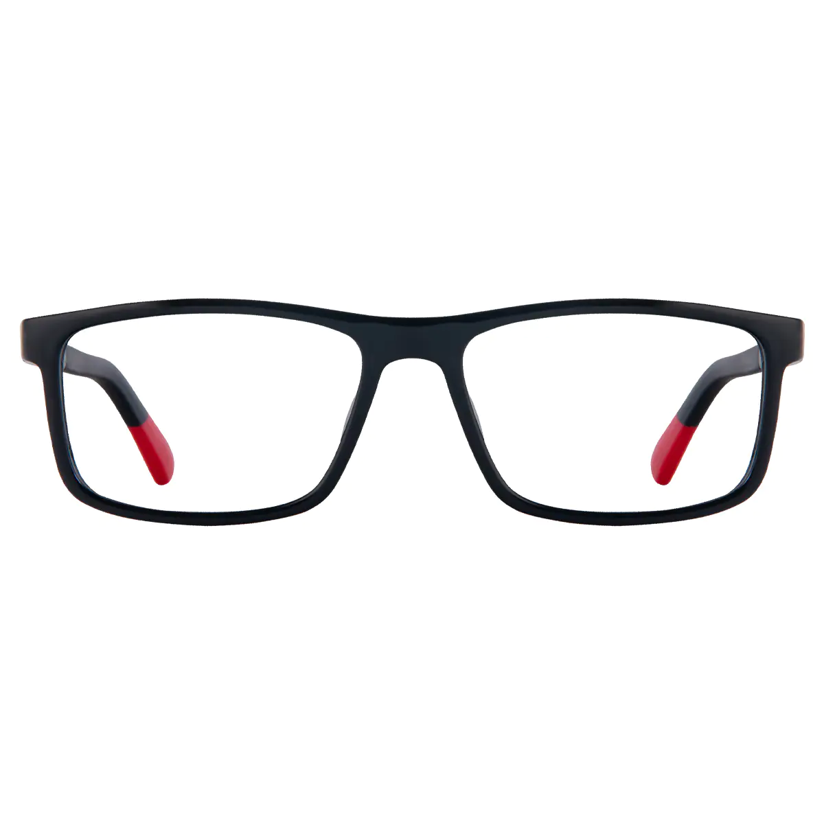 Rectangle Black/Red Eyeglasses