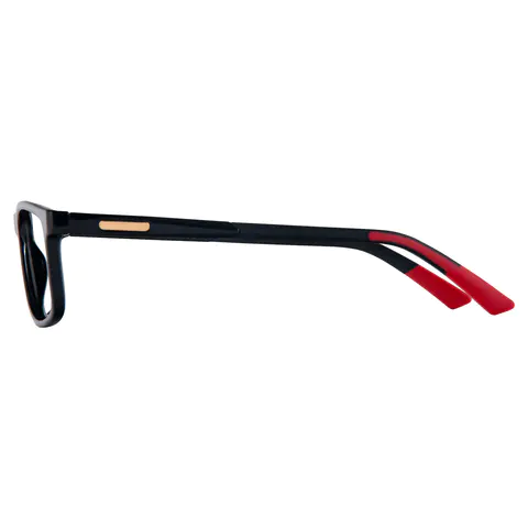 Rectangle Black/Red Eyeglasses