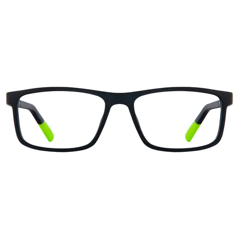 Rectangle Black/Green Eyeglasses