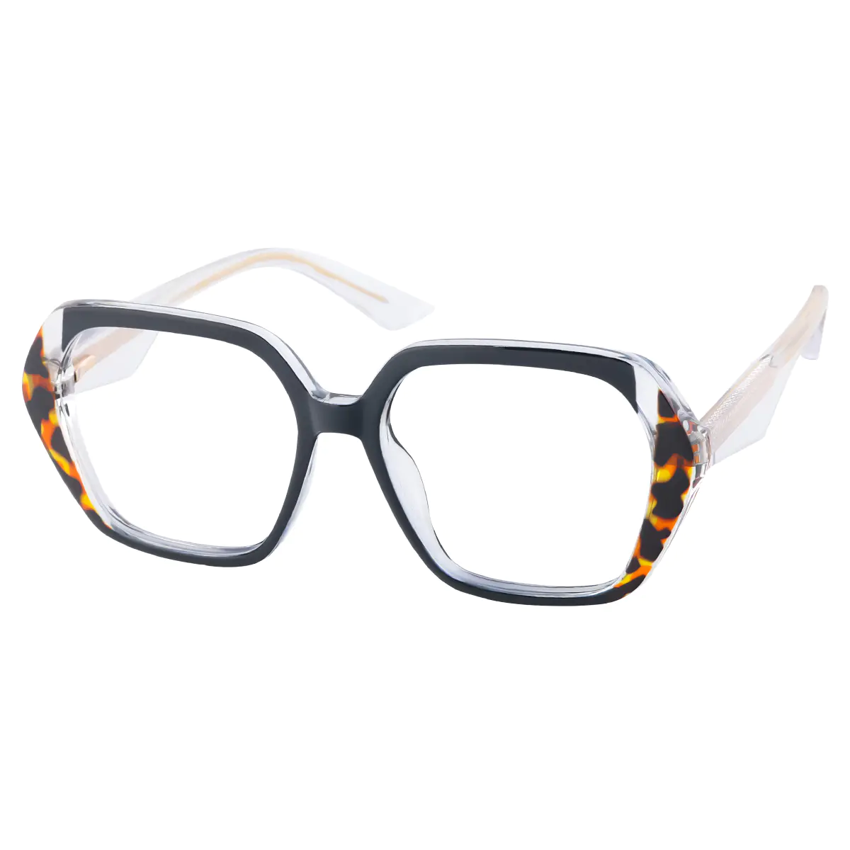 Square Tortoiseshell/Black Eyeglasses