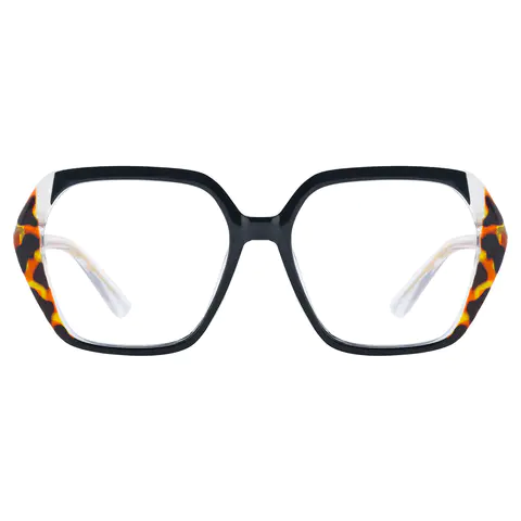 Square Tortoiseshell/Black Eyeglasses