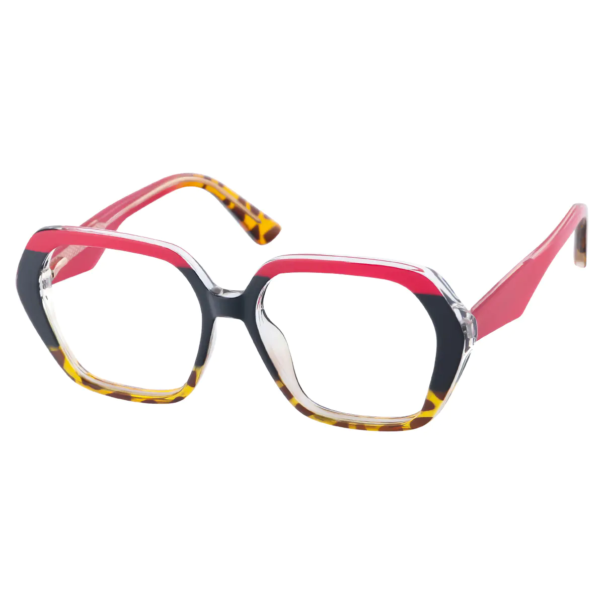 Square Red/Tortoiseshell Eyeglasses