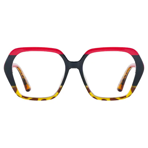 Square Red/Tortoiseshell Eyeglasses