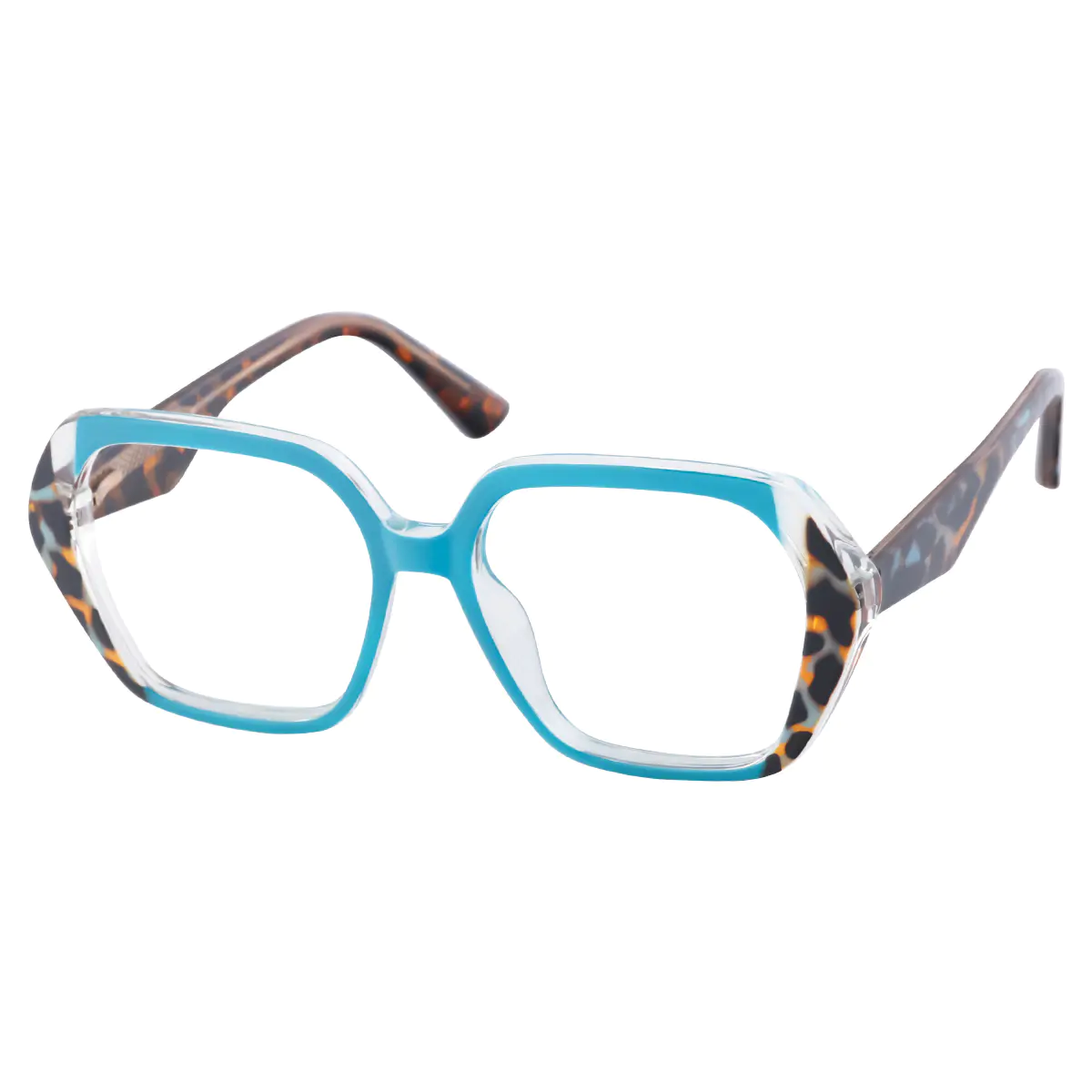 Square Tortoiseshell/Blue Eyeglasses