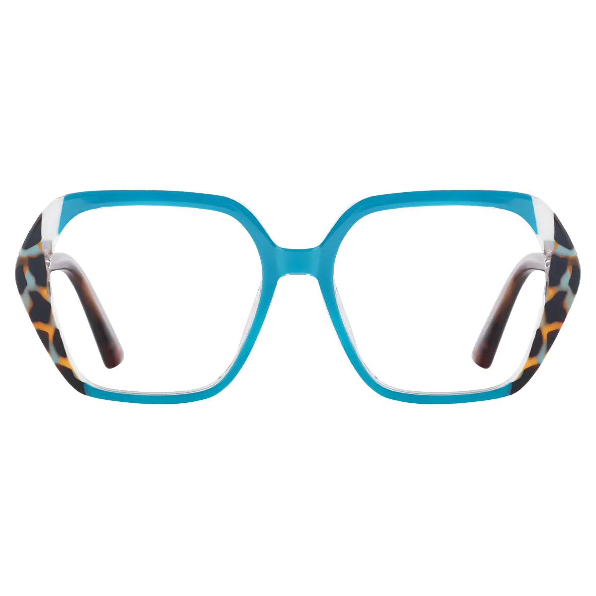 Square Tortoiseshell/Blue Eyeglasses