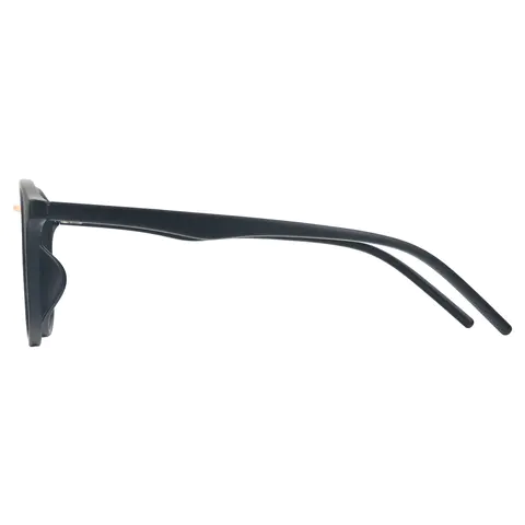 Round Matte Black Eyeglasses