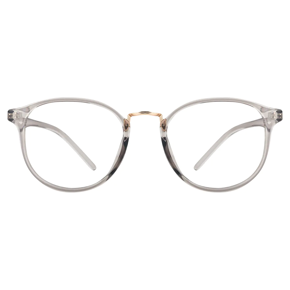 Round Light Gray Eyeglasses