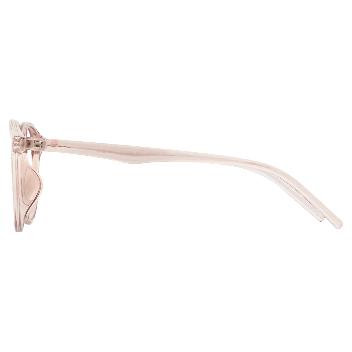 Round Transparent Pink Eyeglasses