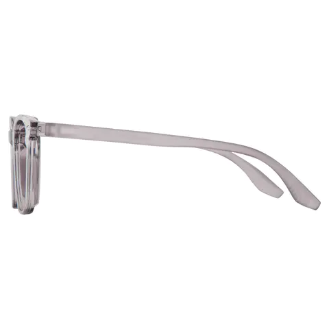 Square Transparent Gray Reading Glasses