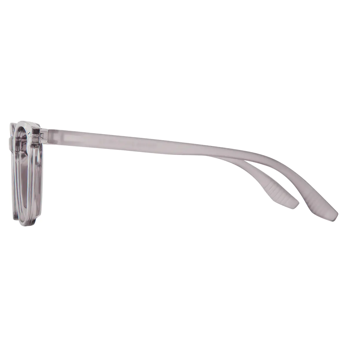 Square Transparent Gray Reading Glasses
