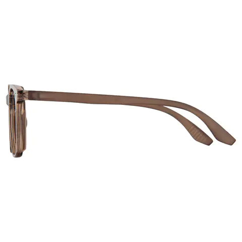 Square Transparent Brown Eyeglasses