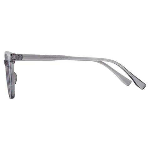 Square Transparent Gray Eyeglasses