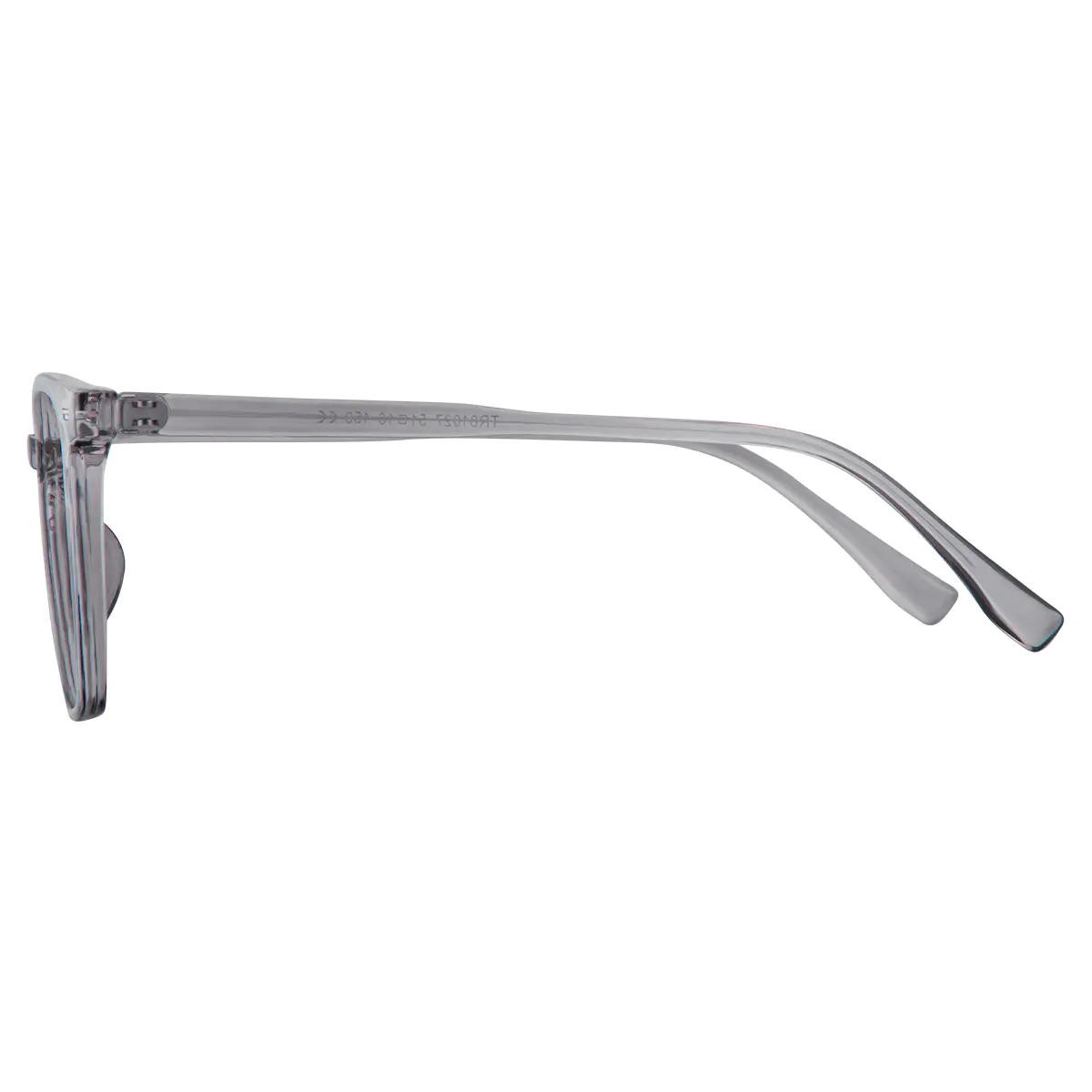 Square Transparent Gray Eyeglasses