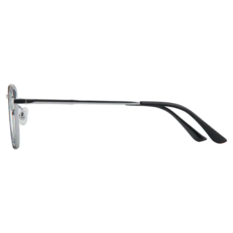 Rectangle Black Silver Eyeglasses
