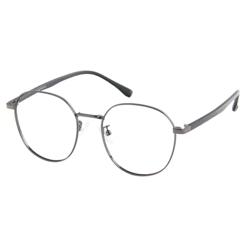 Round Grey Eyeglasses