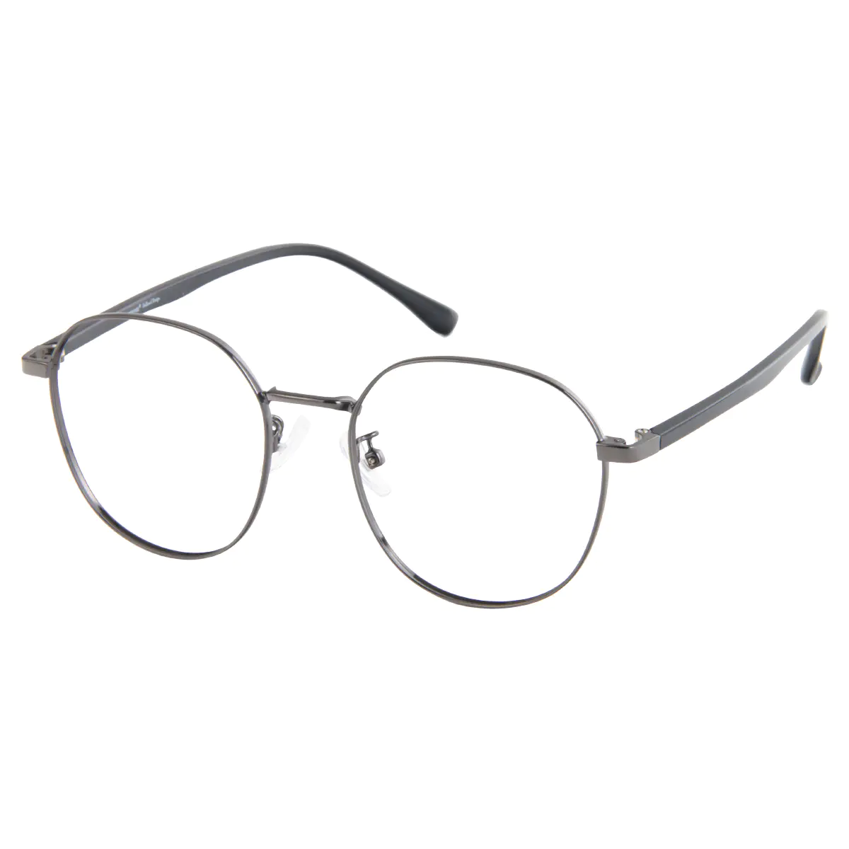 Round Grey Eyeglasses