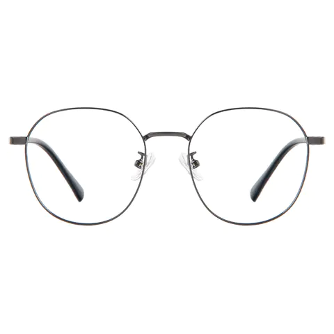 Round Grey Eyeglasses