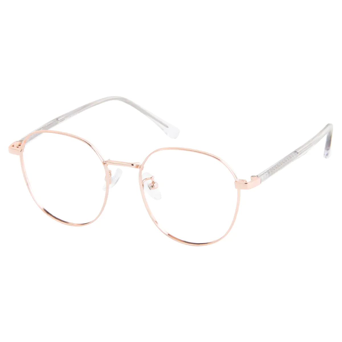 Round Rose Gold Eyeglasses