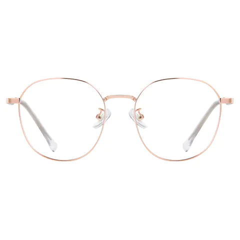 Round Rose Gold Eyeglasses