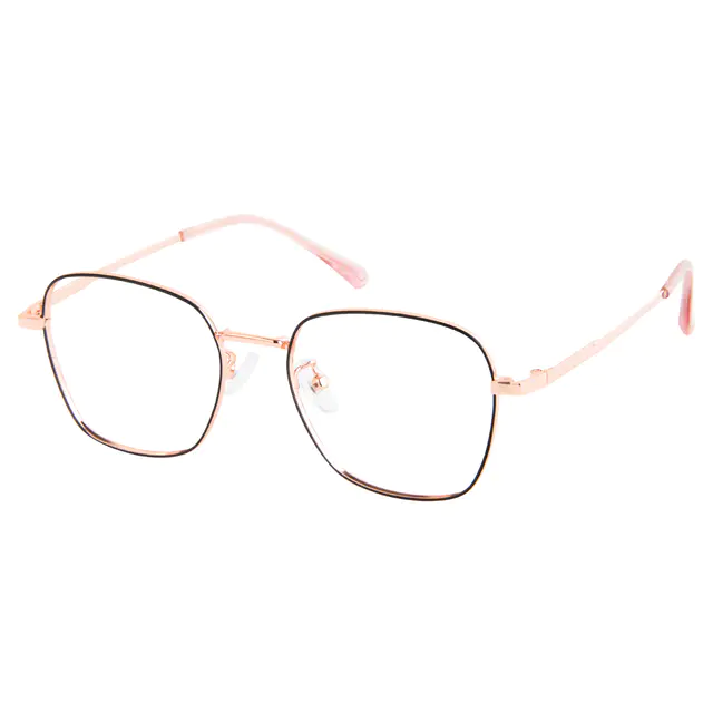 Square Black/Gold Eyeglasses