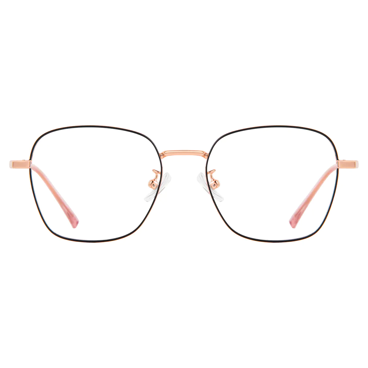 Square Black Gold Eyeglasses