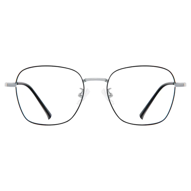 Square Black/Silver Eyeglasses