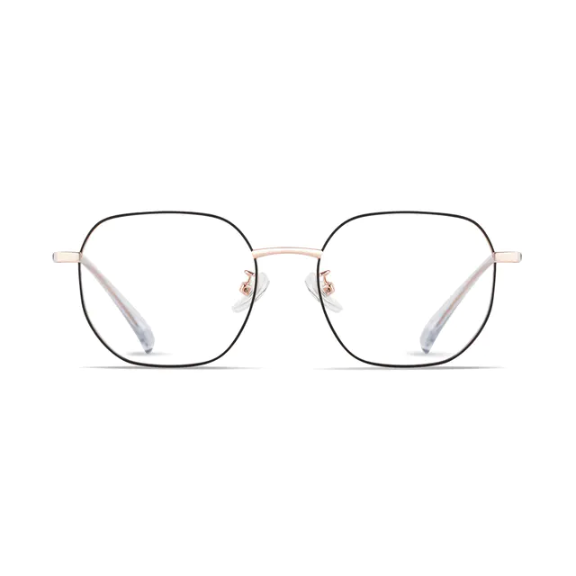 Square Black/Gold Eyeglasses