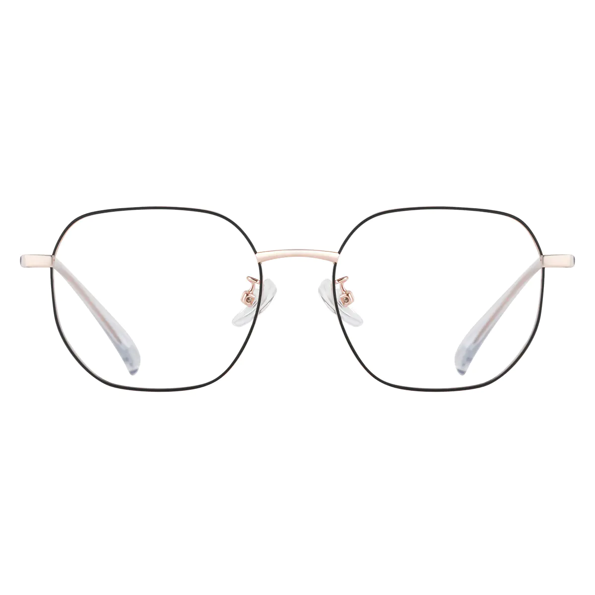 Square Black Gold Eyeglasses