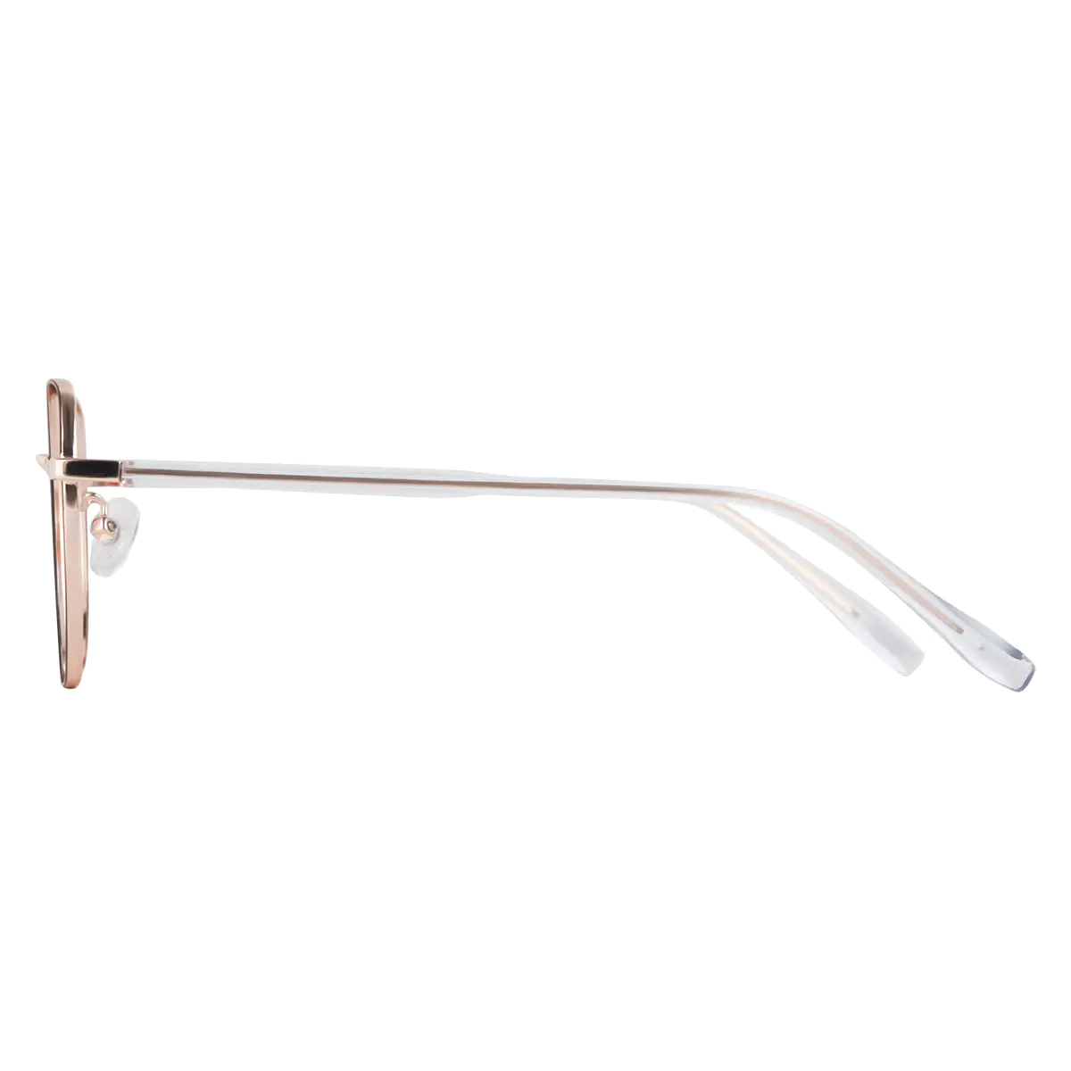 Square Black Gold Eyeglasses