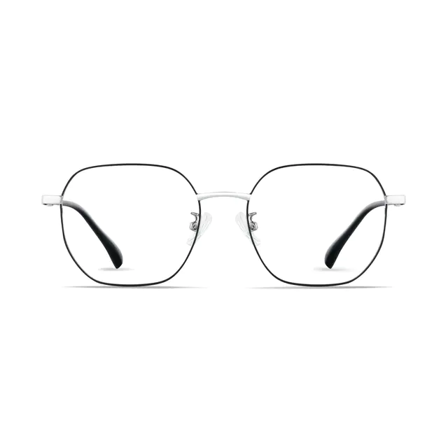 Square Black/Silver Eyeglasses