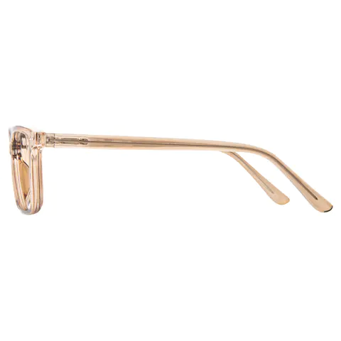 Rectangle Transparent Amber Eyeglasses