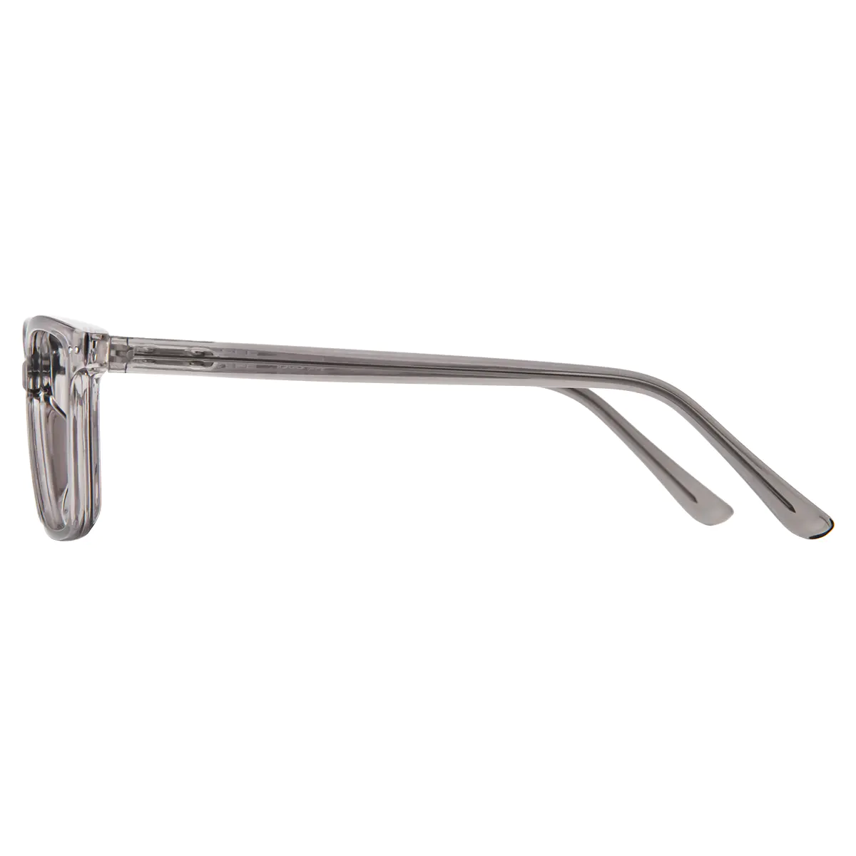 Rectangle Transparent Gray Eyeglasses