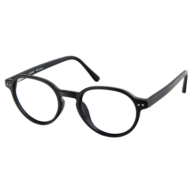 Oval Black Eyeglasses