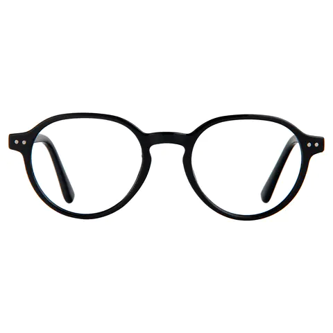Oval Black Eyeglasses