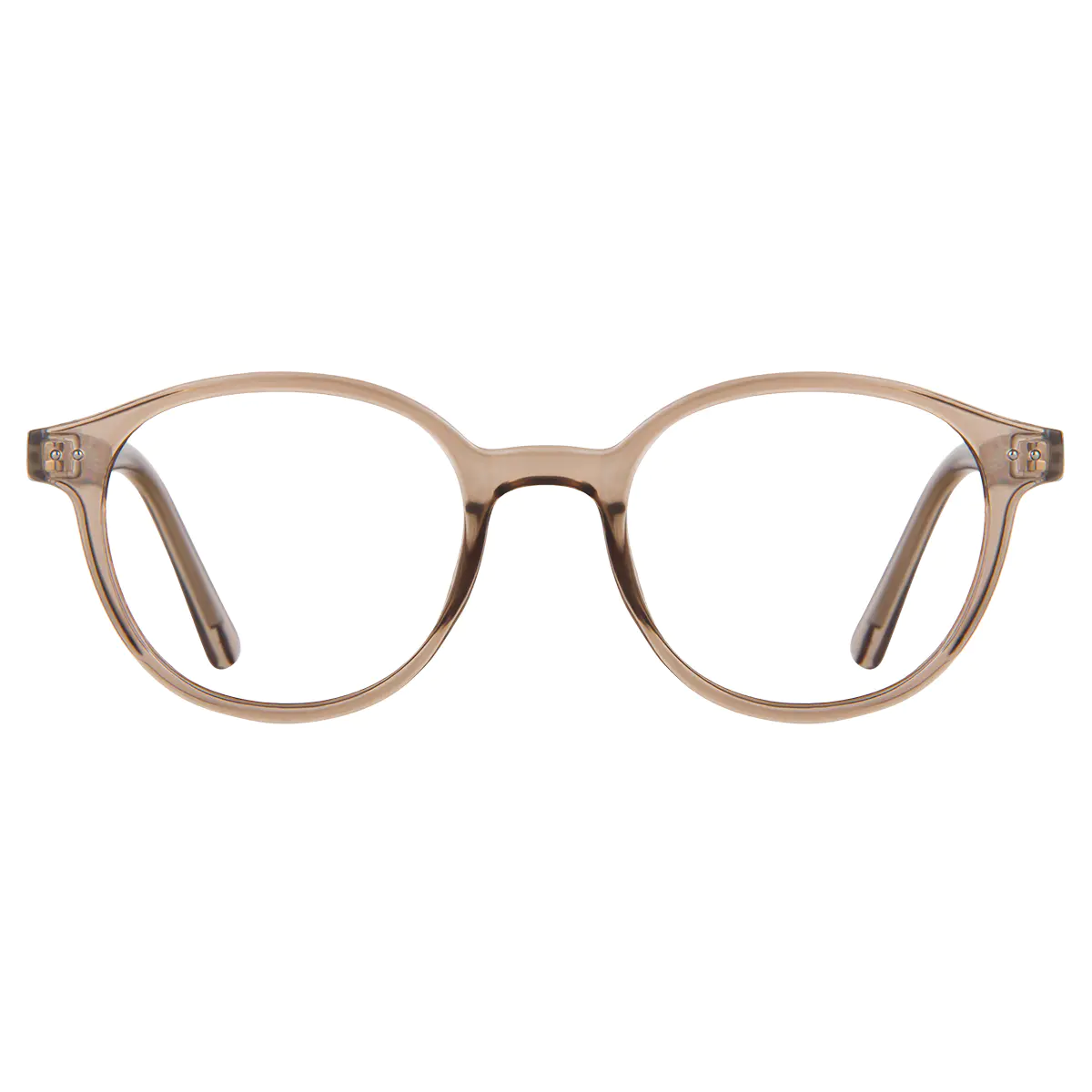 Round Transparent Amber Reading Glasses