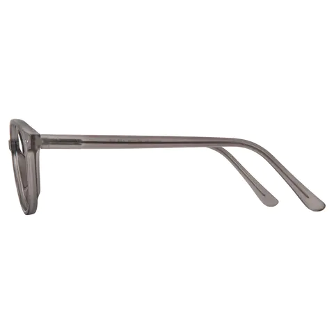Round Transparent Gray Reading Glasses