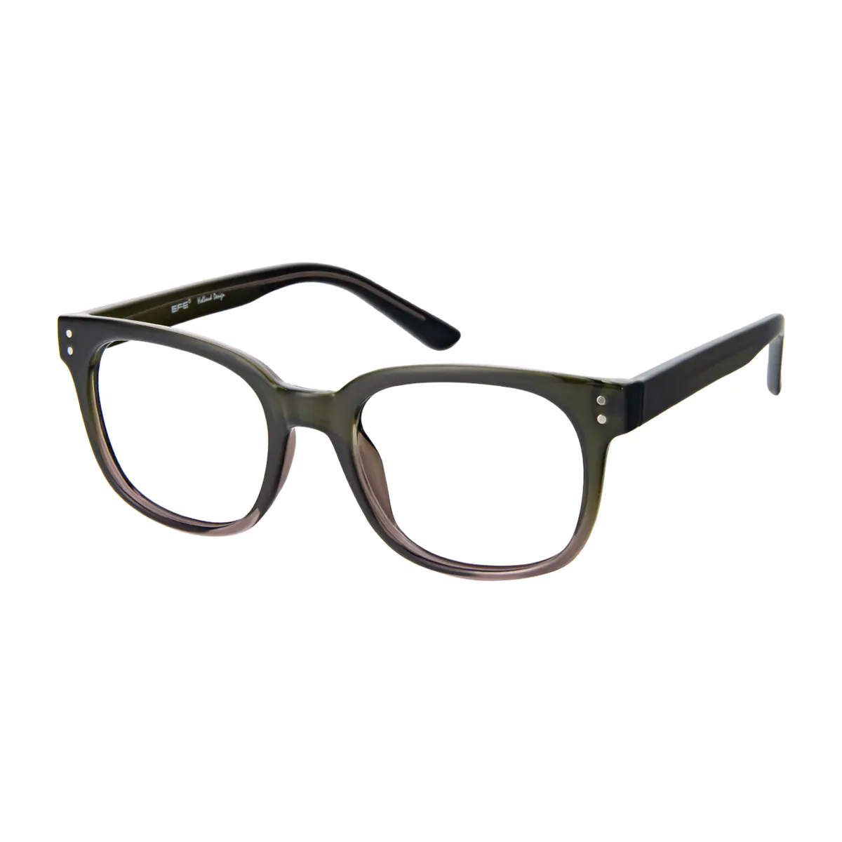 Square Dark Green Eyeglasses