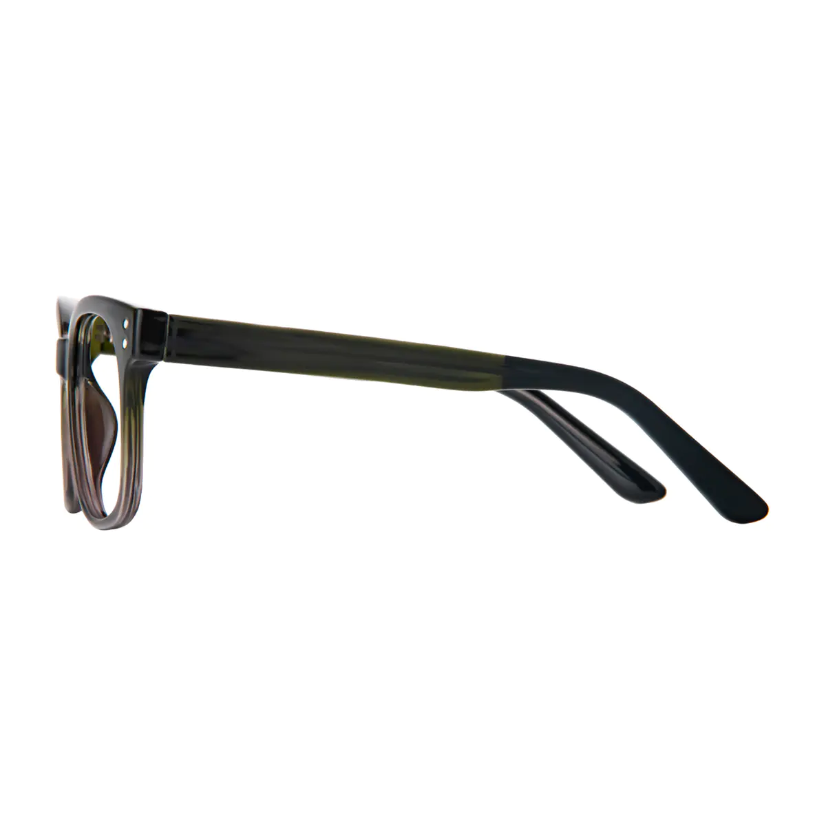 Square Dark Green Eyeglasses