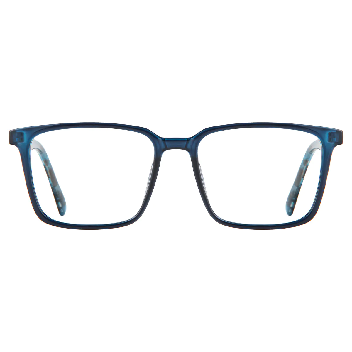 Rectangle Transparent Blue Eyeglasses