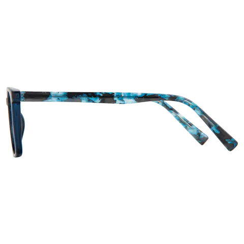 Rectangle Transparent Blue Eyeglasses