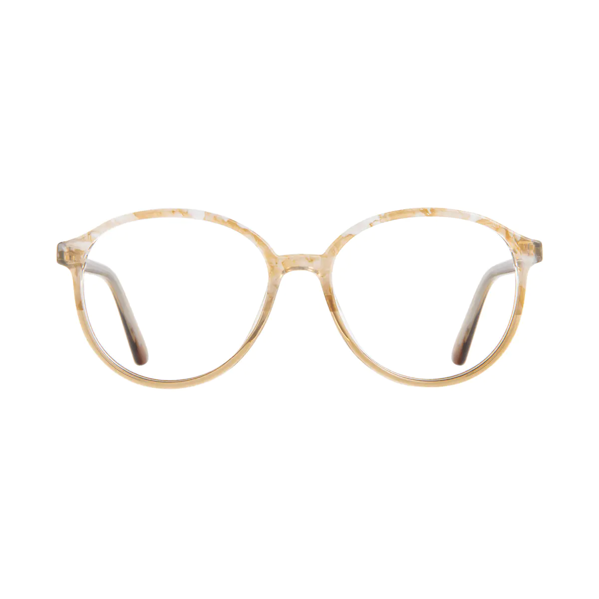 Round Light Brown Reading Glasses