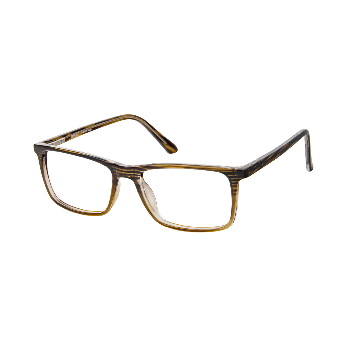 Rectangle Striped Eyeglasses