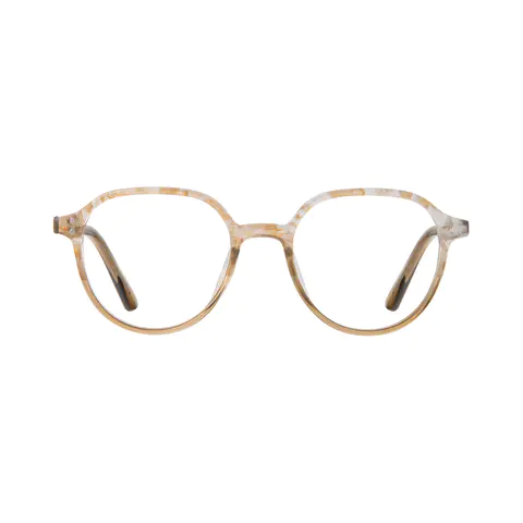 Round Light Brown Reading Glasses