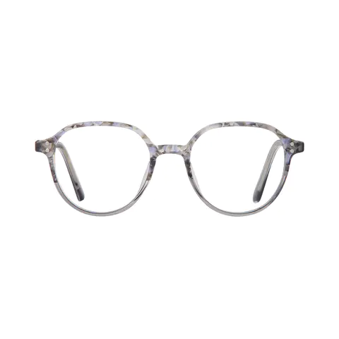 Round Grey Eyeglasses