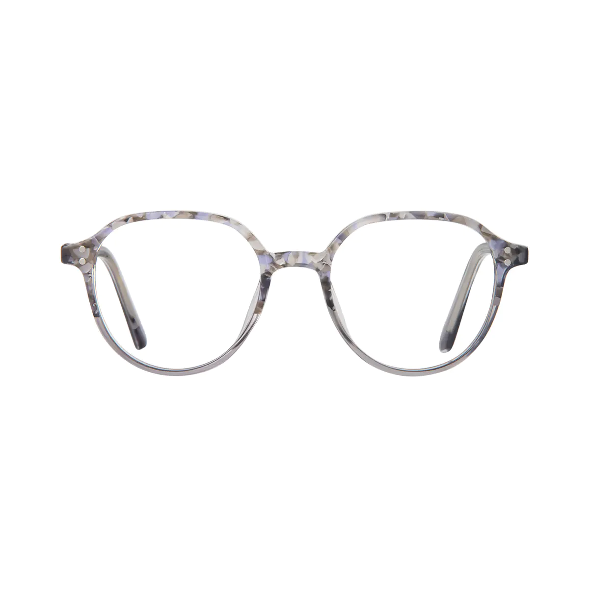 Round Grey Eyeglasses