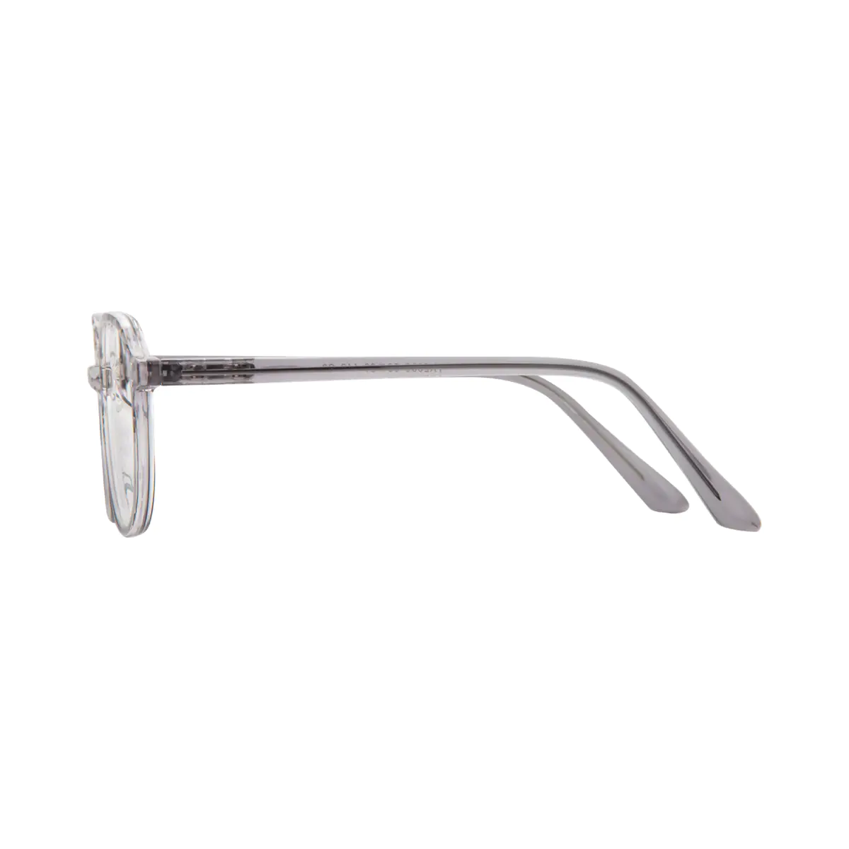 Round Grey Eyeglasses