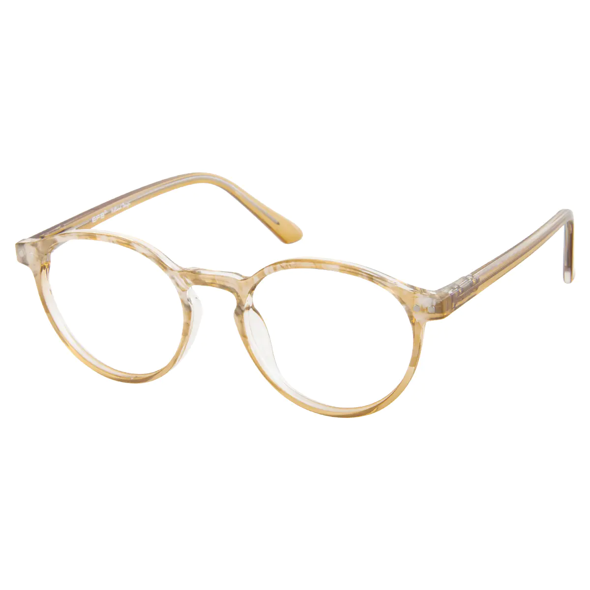 Round light brown Reading Glasses