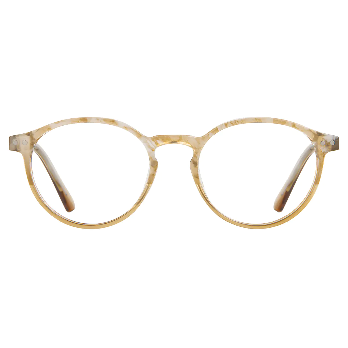 Round light brown Reading Glasses