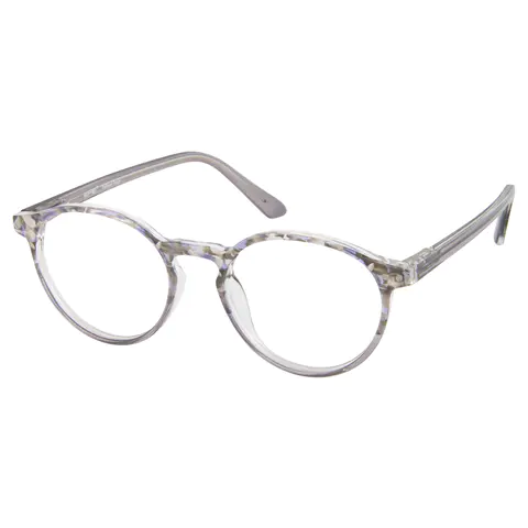 Round Grey Eyeglasses