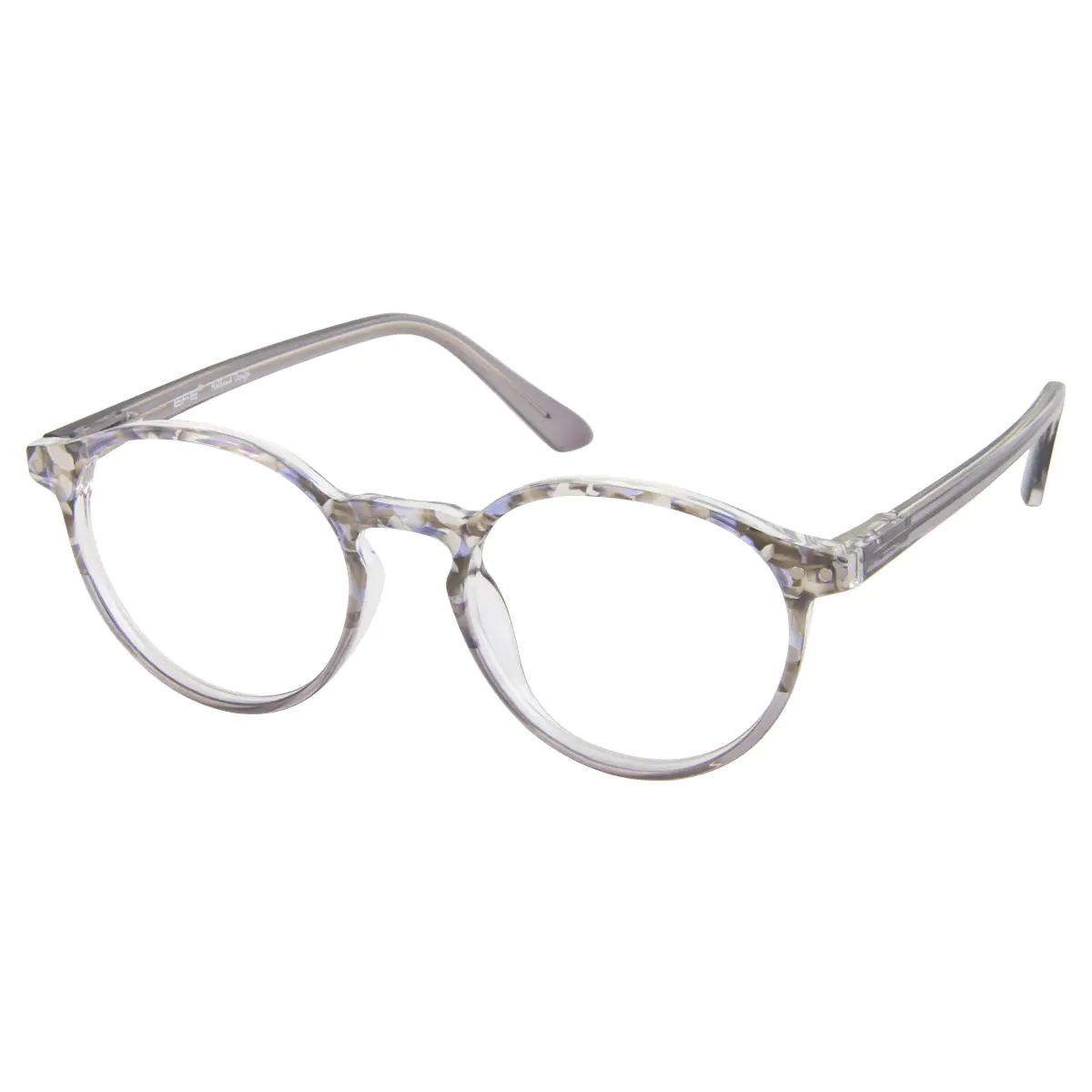 Round Grey Eyeglasses